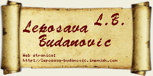 Leposava Budanović vizit kartica